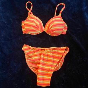 VTG St Tropez Neon Stripe Bikini